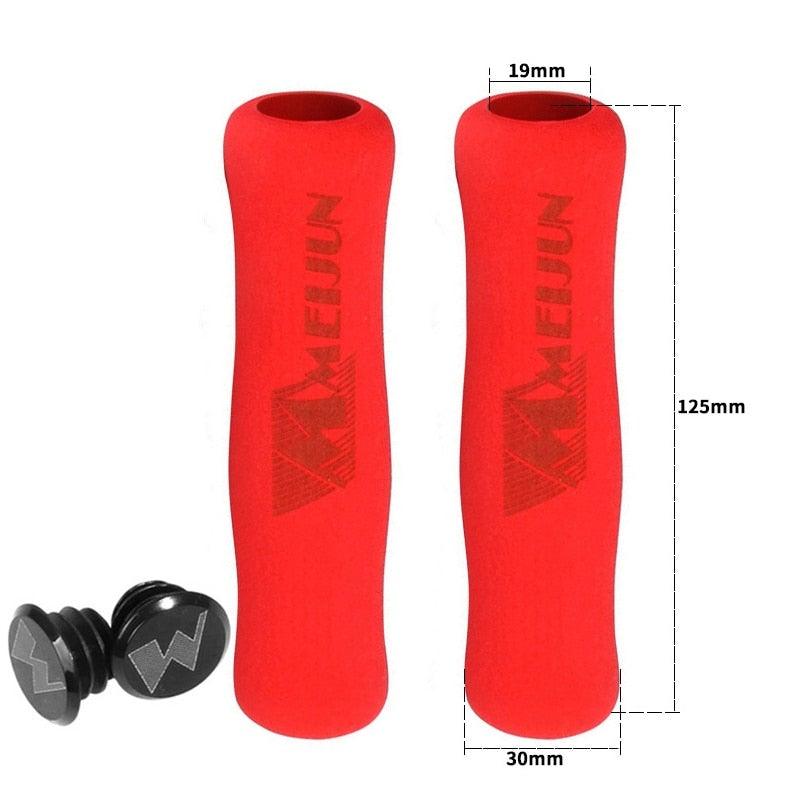 Silicone Bike Bicycle Grips Sponge Handlebar Soft Ultralight Grips Brake Grips Silicone Glove Handle Soft Sponge Non - Slip Bicycle Handle With End Holding Shock Resistance Absorbent Comfortable Design - UrbanCycling.com