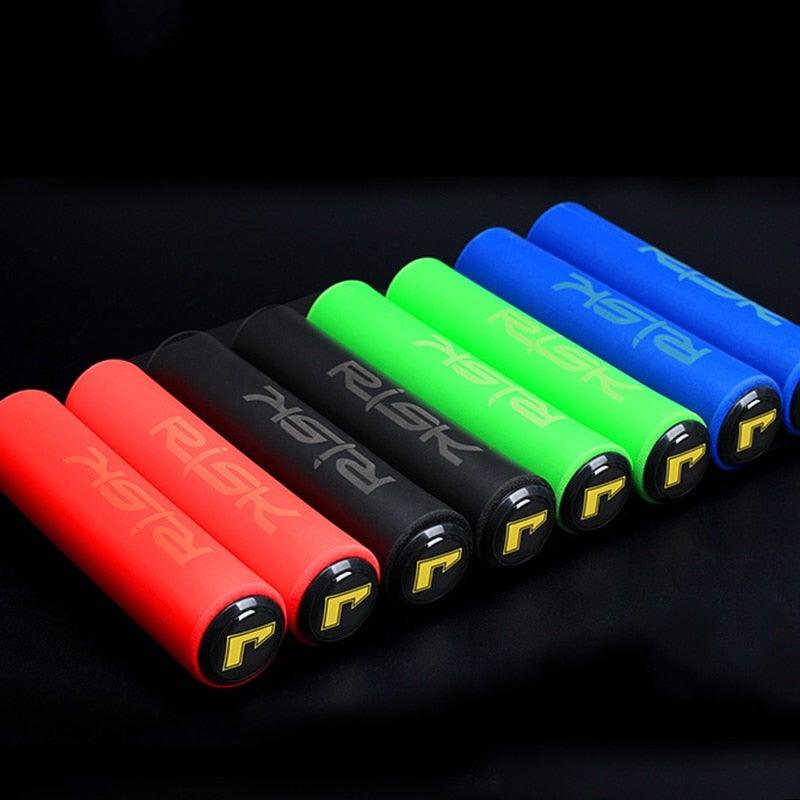 Silicone Bike Bicycle Grips Sponge Handlebar Soft Ultralight Grips Brake Grips Silicone Glove Handle Soft Sponge Non - Slip Bicycle Handle With End Holding Shock Resistance Absorbent Comfortable Design - UrbanCycling.com