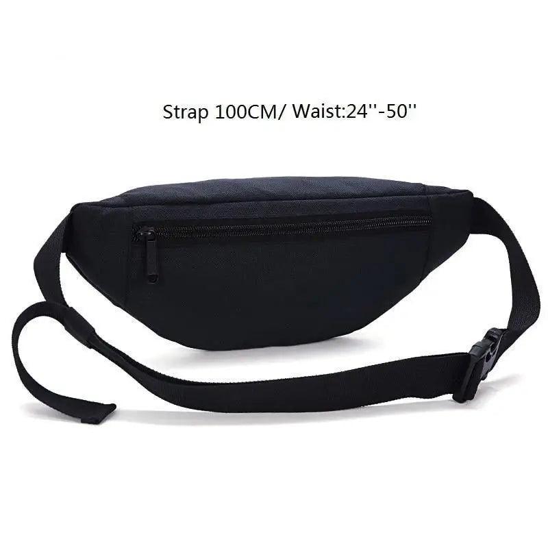 Simple Style Fanny Pack for Running Cycling Workout Men Women Waist Pouch Bag Black Classic Women Belt Bag Pouch For Money Phone Black Bum Hip Bag - UrbanCycling.com