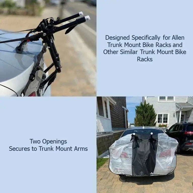 Single Trunk Mount Bike Rack Cover For Transport (Fits 1 Bike) Extra Large Translucent Ends - UrbanCycling.com