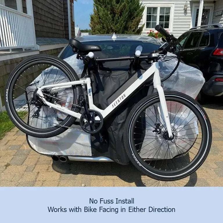 Single Trunk Mount Bike Rack Cover For Transport (Fits 1 Bike) Extra Large Translucent Ends - UrbanCycling.com