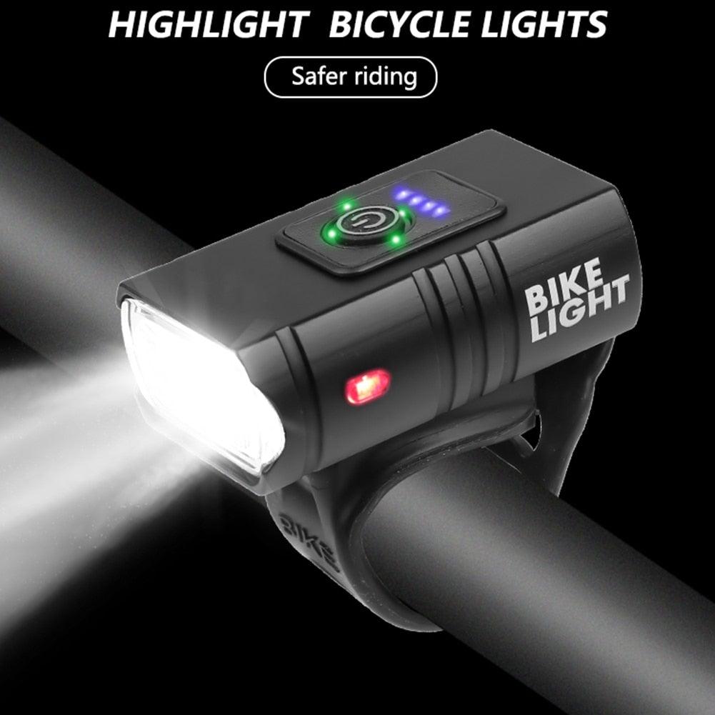 Smart Bicycle Front Light Set USB Rechargeable Front Light LED Headlight Bike Lamp Cycling Flash Light Powerful Rechargeable Bike Light For Night Riding Super Bright Bicycle Headlight For Cycling Road Mountain - UrbanCycling.com