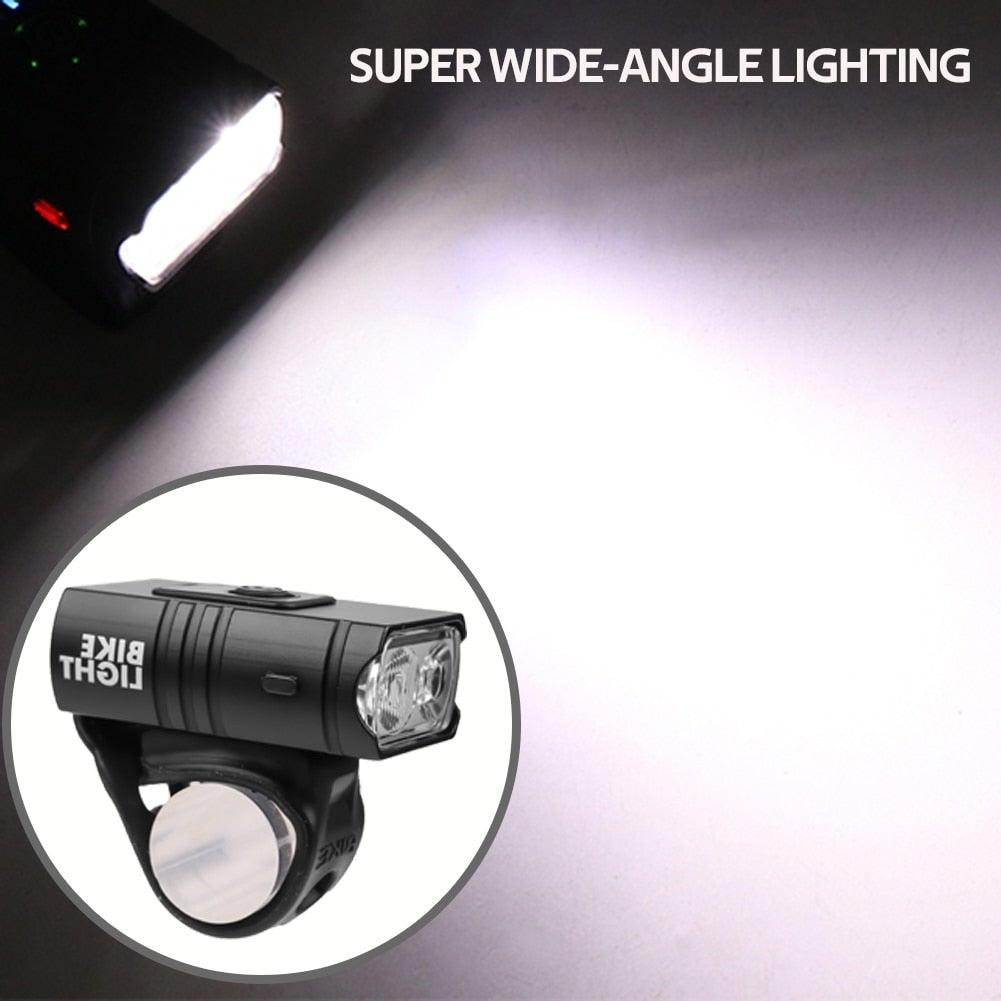 Smart Bicycle Front Light Set USB Rechargeable Front Light LED Headlight Bike Lamp Cycling Flash Light Powerful Rechargeable Bike Light For Night Riding Super Bright Bicycle Headlight For Cycling Road Mountain - UrbanCycling.com
