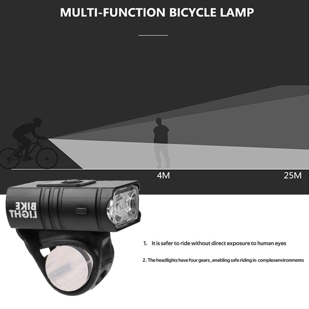 Smart Bicycle Front Light Set USB Rechargeable Front Light LED Headlight Bike Lamp Cycling Flash Light Powerful Rechargeable Bike Light For Night Riding Super Bright Bicycle Headlight For Cycling Road Mountain - UrbanCycling.com