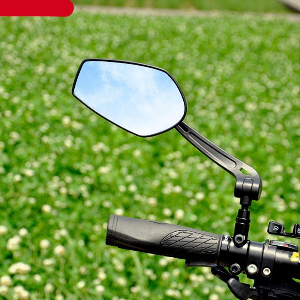 Smart Bicycle Stylish Handlebar Design Reflector Rear View Mirror Mountain Bike Electrical Bike Scooter HD Wide - Range Adjustable Angles Mirror Wide Range Back Reflector Vision Adjustable Left Right Mirrors For Road Electric Bike - UrbanCycling.com