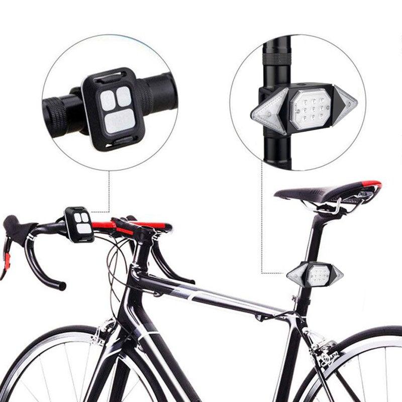 Smart Bike Light Wireless Remote Control Cycling Turning Signal Taillight USB Bicycle Rechargeable Rear Light Turn Signals With Wireless Remote Rechargeable Safety Warning Cycling Light Fits On Any Bicycle - UrbanCycling.com