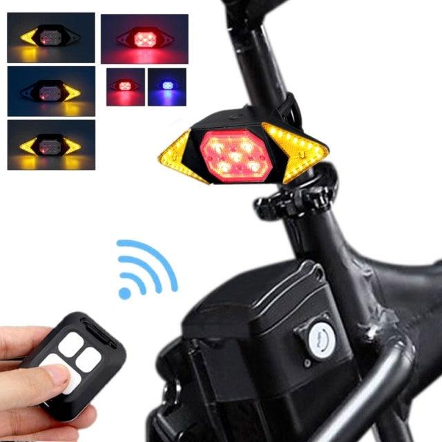 Smart Bike Light Wireless Remote Control Cycling Turning Signal Taillight USB Bicycle Rechargeable Rear Light Turn Signals With Wireless Remote Rechargeable Safety Warning Cycling Light Fits On Any Bicycle - UrbanCycling.com