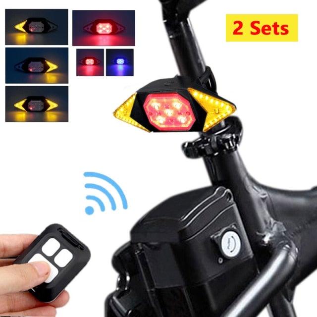Smart Bike Light Wireless Remote Control Cycling Turning Signal Taillight USB Bicycle Rechargeable Rear Light Turn Signals With Wireless Remote Rechargeable Safety Warning Cycling Light Fits On Any Bicycle - UrbanCycling.com