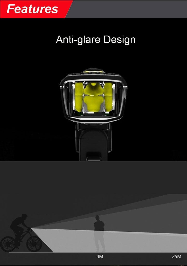 Smart Induction Bicycle Front Light Set USB Rechargeable Rear Light LED Headlight Bike Lamp Cycling Flash Light Front And Rear Rechargeable Waterproof Bike Headlight And Tail Light Set Smart Bright Bike Lights For Bike - UrbanCycling.com