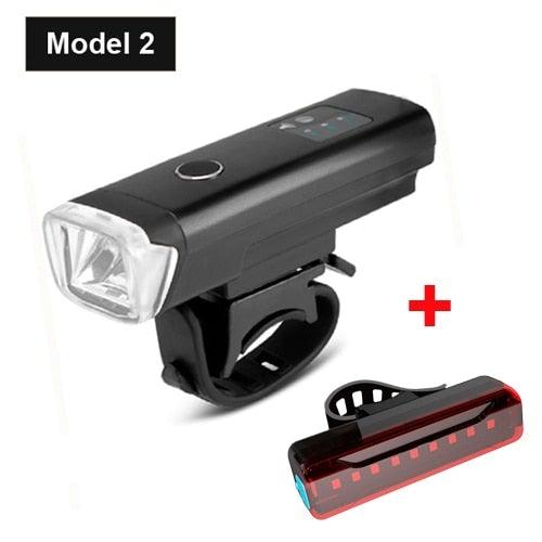 Smart Induction Bicycle Front Light Set USB Rechargeable Rear Light LED Headlight Bike Lamp Cycling Flash Light Front And Rear Rechargeable Waterproof Bike Headlight And Tail Light Set Smart Bright Bike Lights For Bike - UrbanCycling.com