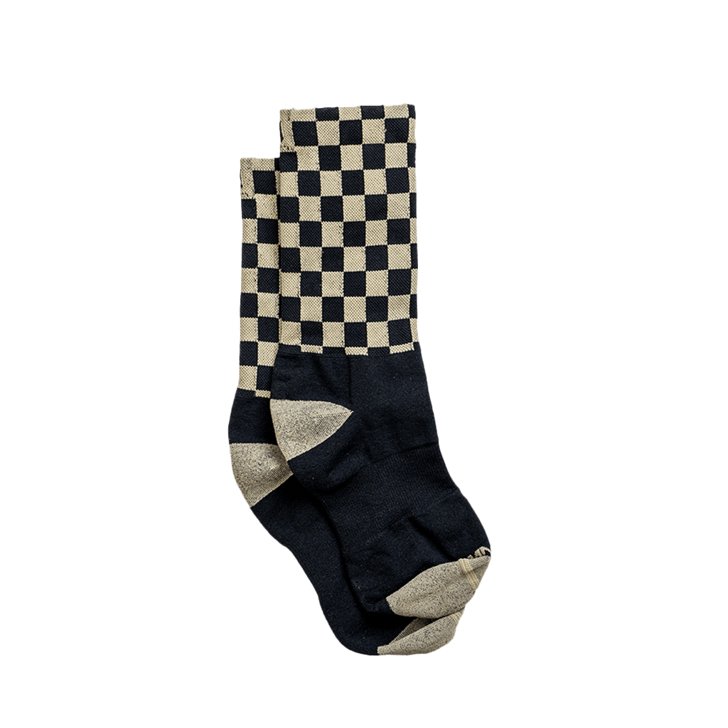 Socks - Checkered Black/Tan - UrbanCycling.com