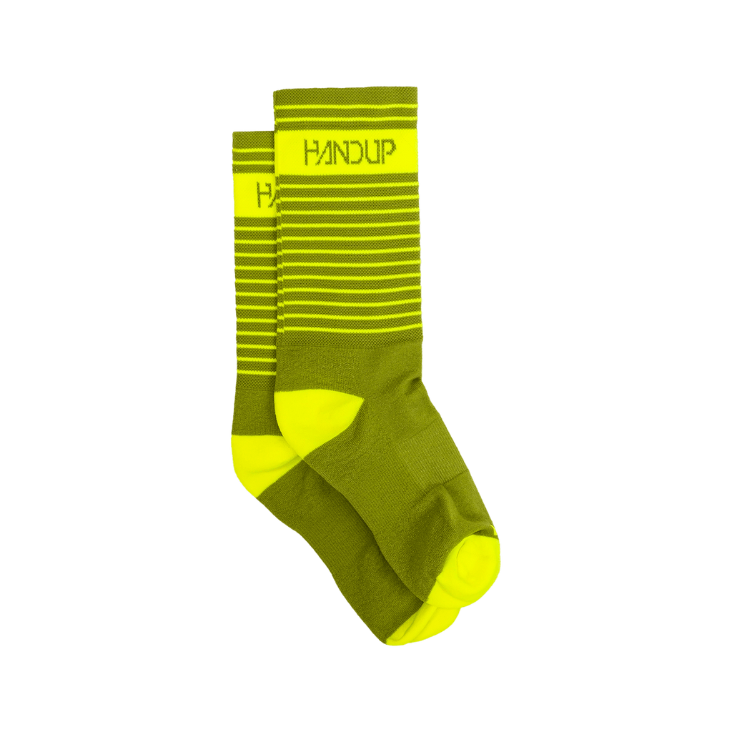 Socks - Pro Lines Hi Viz Yellow/Olive - UrbanCycling.com
