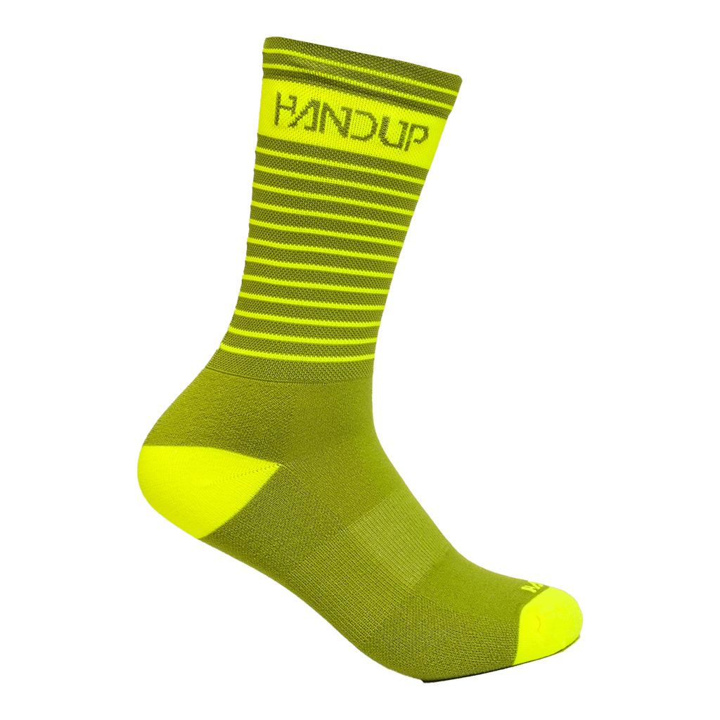 Socks - Pro Lines Hi Viz Yellow/Olive - UrbanCycling.com