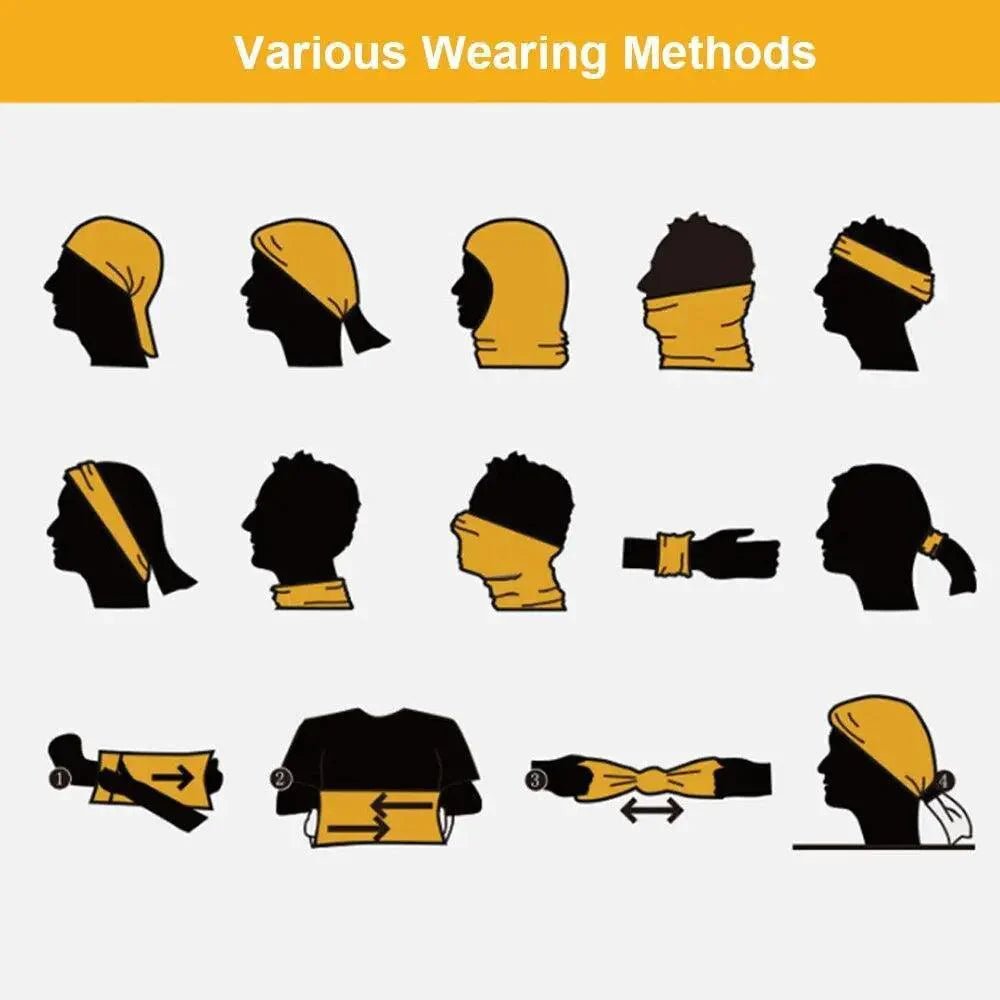 Soft And Comfortable Silk Scarf Unisex Magic Scarf Outdoor Sports Bicycle Headband Bike Cycling Neck Tube Warmer Riding Bandanas Face Mask - UrbanCycling.com