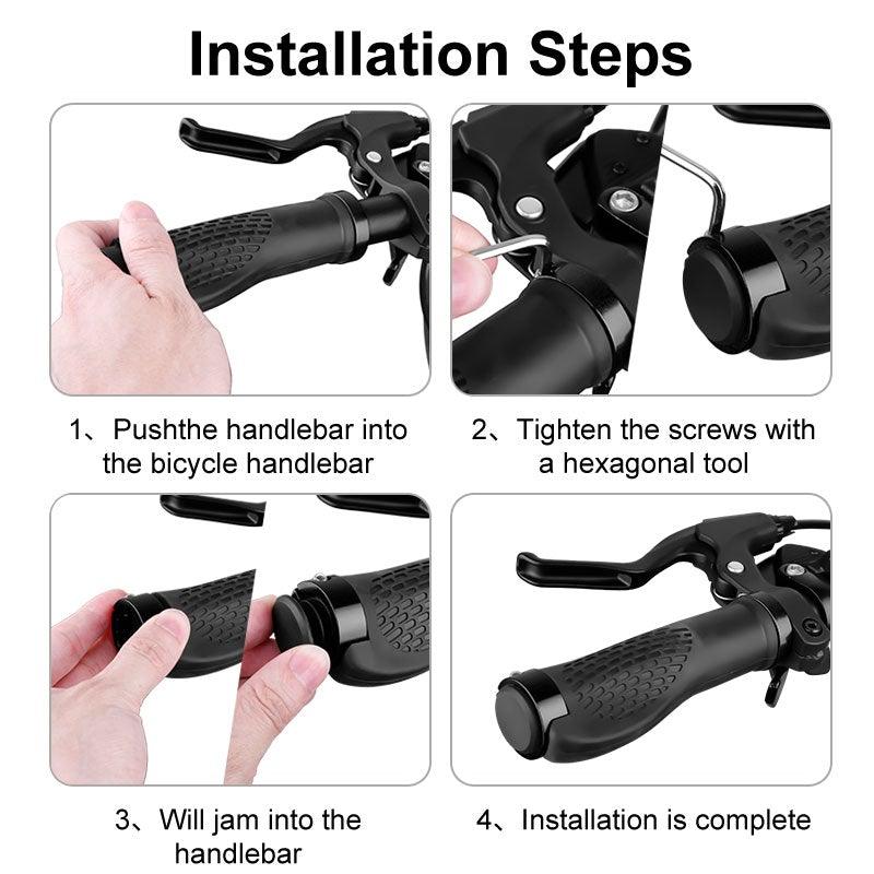 Soft Bicycle Grip Shock Absorption Road Bike Handlebar Cover Aluminium Alloy Lock Rubber Anti - slip Cycling Handle Grips Bike Handle Non Slip Soft Rubber Grips Mountain Bicycle Lock On Handle Bar - UrbanCycling.com