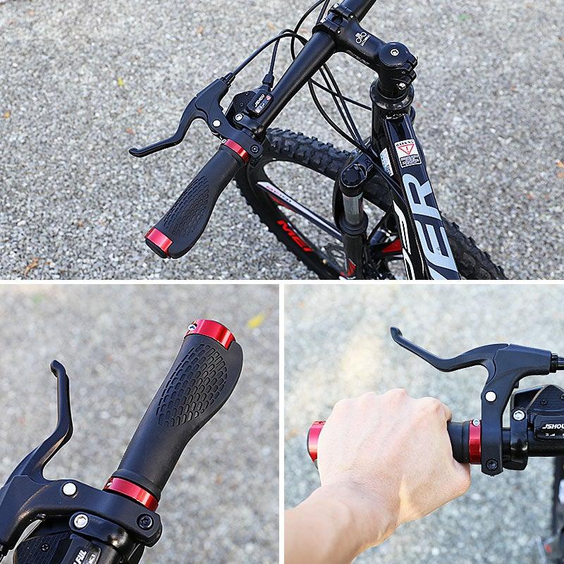 Soft Bicycle Grip Shock Absorption Road Bike Handlebar Cover Aluminium Alloy Lock Rubber Anti - slip Cycling Handle Grips Bike Handle Non Slip Soft Rubber Grips Mountain Bicycle Lock On Handle Bar - UrbanCycling.com