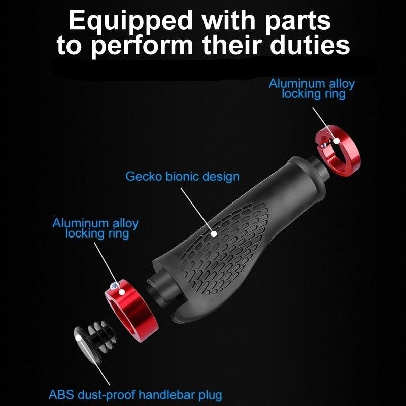 Soft Bicycle Grip Shock Absorption Road Bike Handlebar Cover Aluminium Alloy Lock Rubber Anti - slip Cycling Handle Grips Bike Handle Non Slip Soft Rubber Grips Mountain Bicycle Lock On Handle Bar - UrbanCycling.com