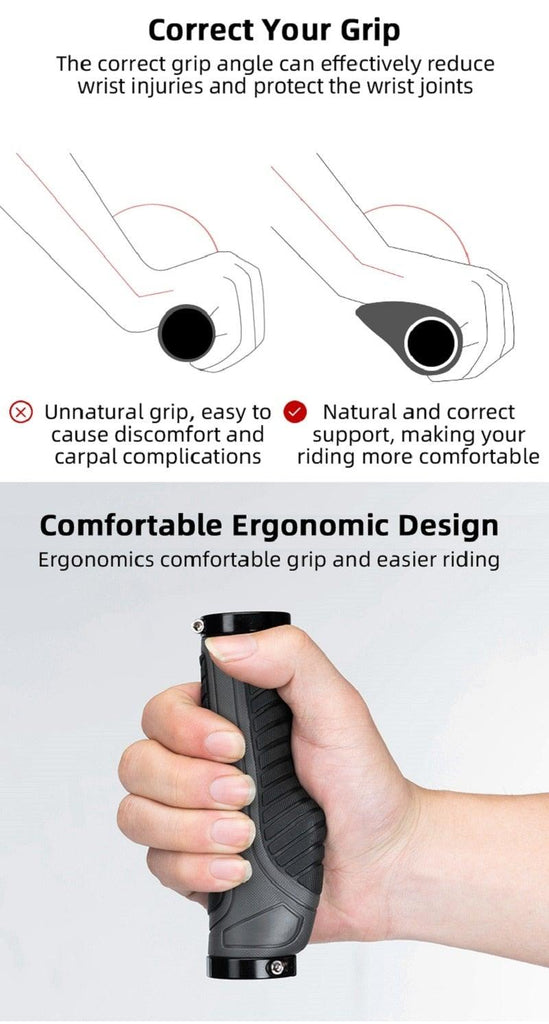 Sponge Bicycle Grips Handle Anti - Skid 3D Silicone Grip Cycling Handlebar Ultralight Bike Grips Foam Single Lock On Bicycle Handle Bar Soft Comfortable Non - Slip Bike Handle Grips For Mountain Beach Cruiser Scooter - UrbanCycling.com