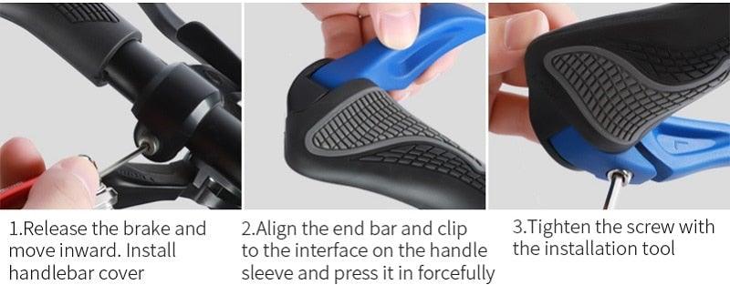 Sponge Bicycle Grips Handle Anti - Skid 3D Silicone Grip Cycling Handlebar Ultralight Bike Grips Foam Single Lock On Bicycle Handle Bar Soft Comfortable Non - Slip Bike Handle Grips For Mountain Beach Cruiser Scooter - UrbanCycling.com