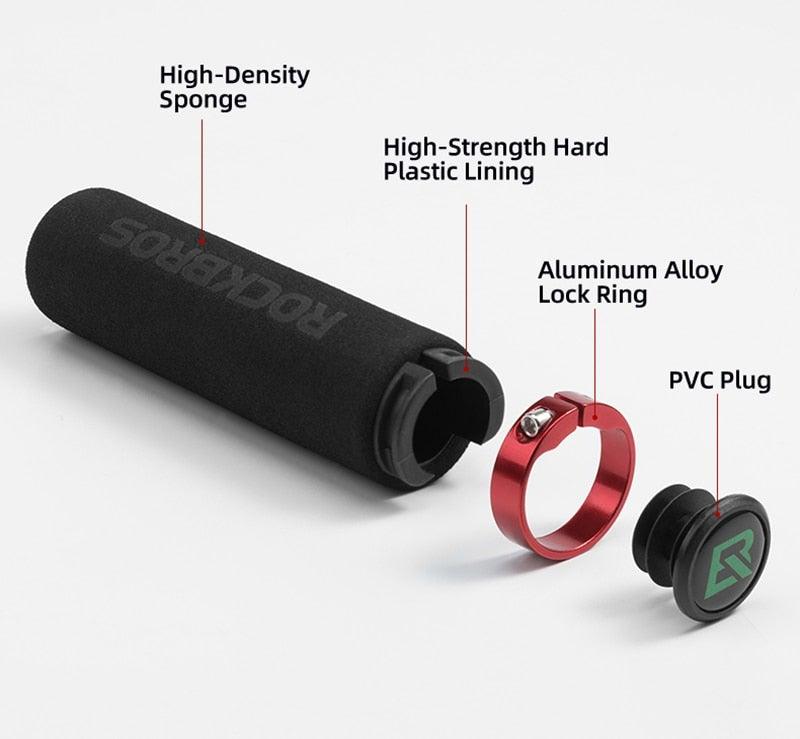 Sponge Bicycle Grips Handle Anti - Skid 3D Silicone Grip Cycling Handlebar Ultralight Bike Grips Foam Single Lock On Bicycle Handle Bar Soft Comfortable Non - Slip Bike Handle Grips For Mountain Beach Cruiser Scooter - UrbanCycling.com