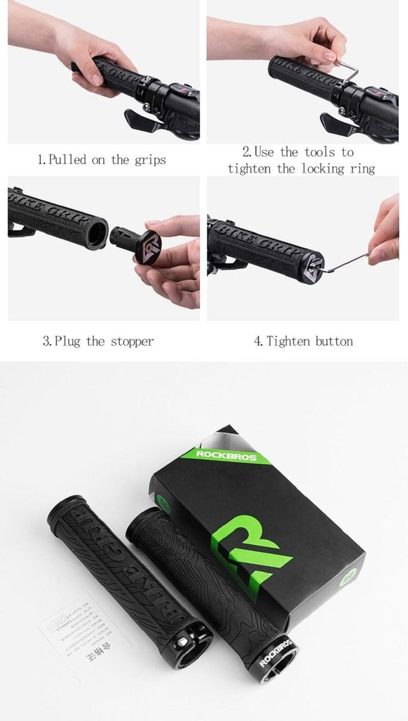 Sponge Bicycle Grips Handle Anti - Skid 3D Silicone Grip Cycling Handlebar Ultralight Bike Grips Foam Single Lock On Bicycle Handle Bar Soft Comfortable Non - Slip Bike Handle Grips For Mountain Beach Cruiser Scooter - UrbanCycling.com