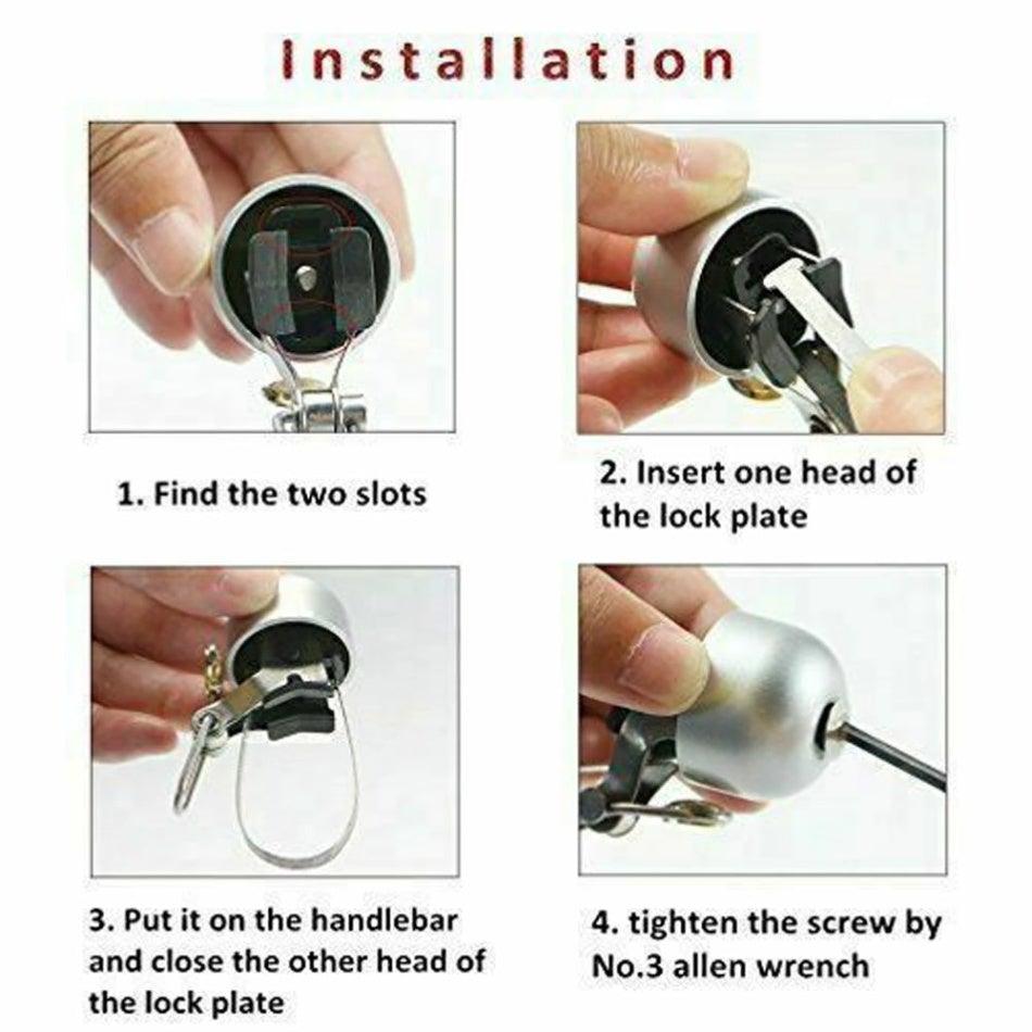 Stainless Bicycle Bell Ring Bike Horn Ordinary Handlebar Bell Horn Crisp Sound Safety Bike Alarm Bell With Mounting Lock Plate Bicycle Bike Bell Classic Bicycle Bell Makes Loud Sound For Road Bike Mountain Bike Sports - UrbanCycling.com