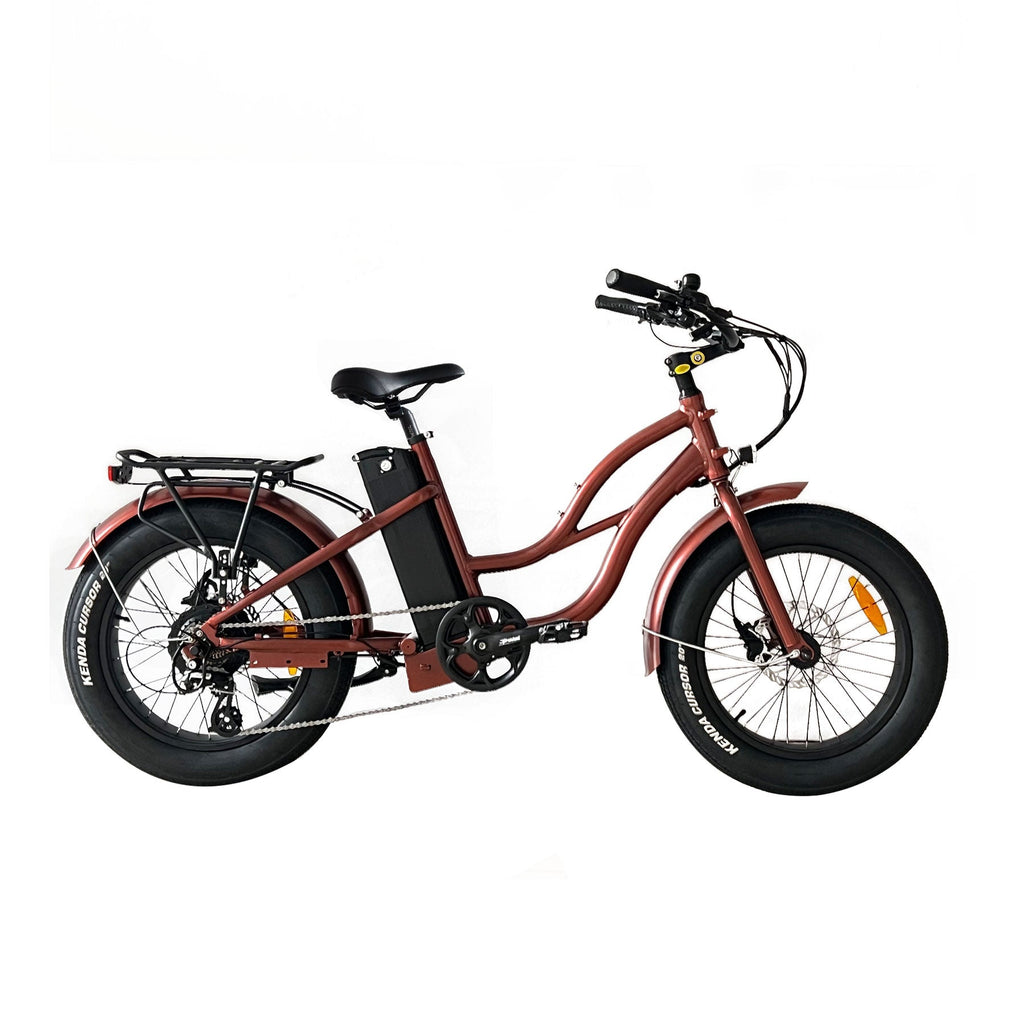 Step Thru 24x3 - 52v Beach Cruiser Electric Bike - UrbanCycling.com