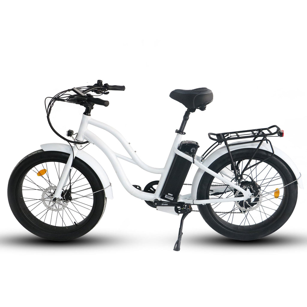 Step Thru 24x3 - 52v Beach Cruiser Electric Bike - UrbanCycling.com