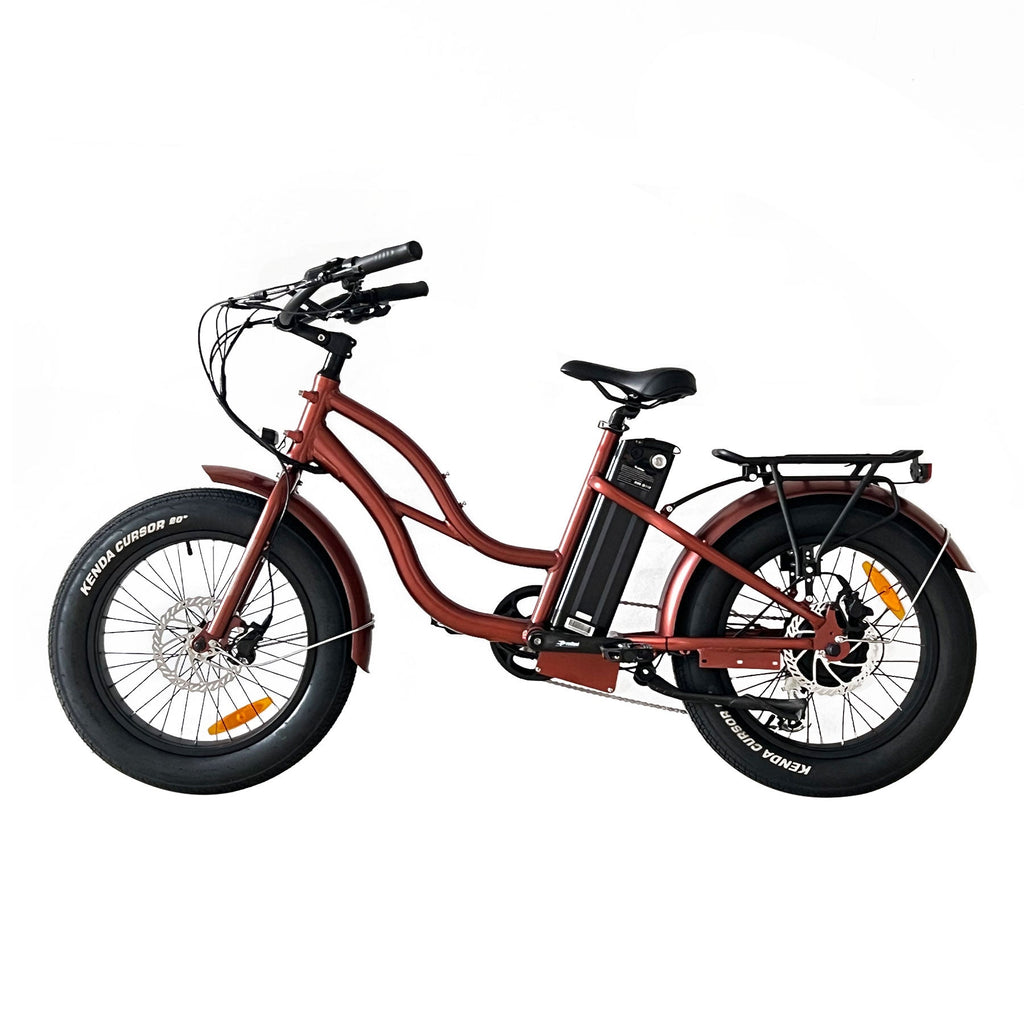 Step Thru 24x3 - 52v Beach Cruiser Electric Bike - UrbanCycling.com