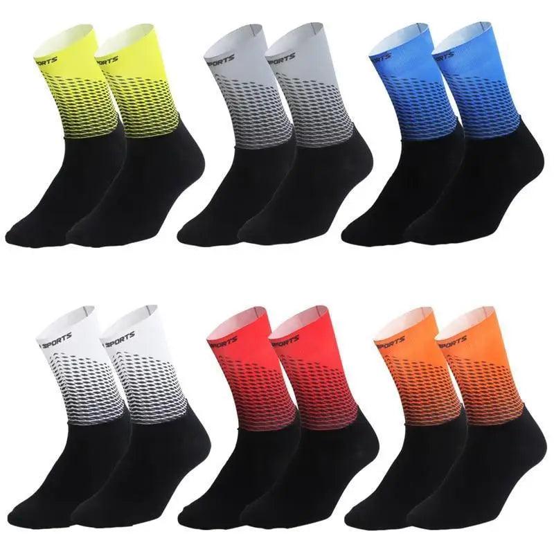 Stylish Fabric Cycling Socks Compression Anti Slip Breathable Sport Socks For Men And Women Functional Sports Athletics Breathable Socks - UrbanCycling.com