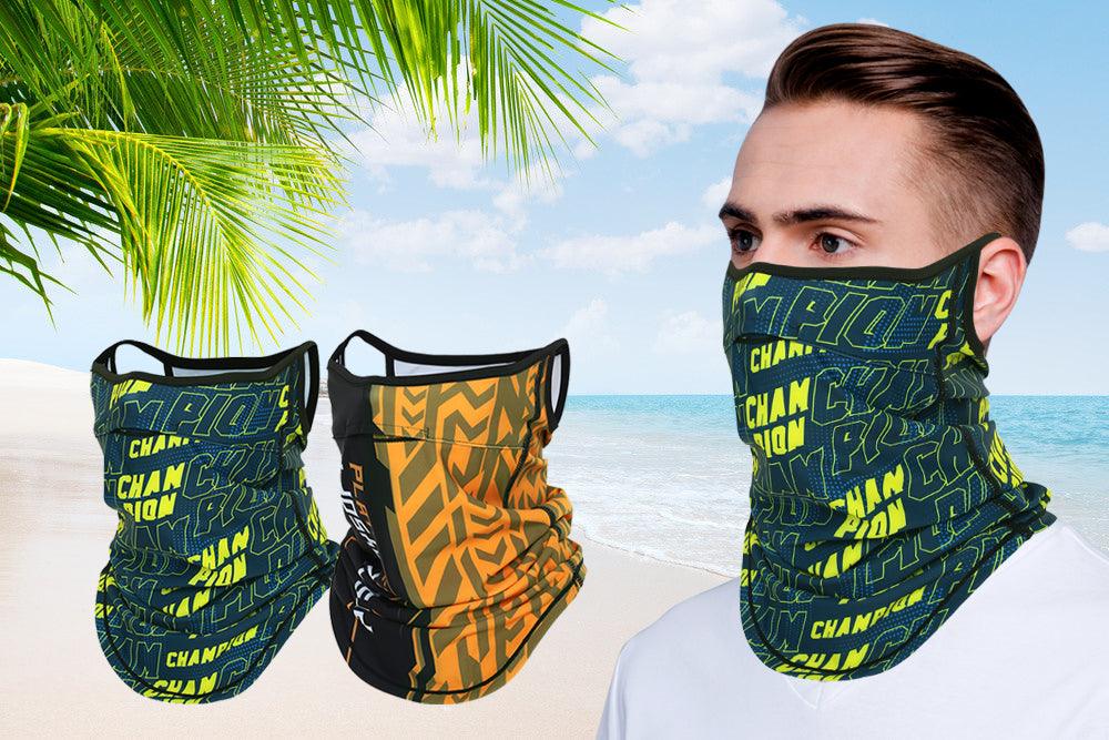 Summer Half Mask Printed Scarf Cycling Bandana Sports Hiking Hunting Run Bicycle Neck Gaiter Hanging Ear Face Cover Men Women Motorcycle Protect Cycling Face Mask Anti - UV Neck Hood Half Face Breathable Dustproof Headband Triangle Sport Scarf - UrbanCycling.com