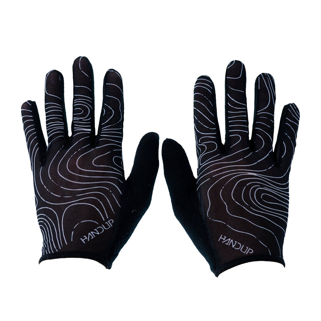 Summer LITE Gloves - Topo Map Black - UrbanCycling.com