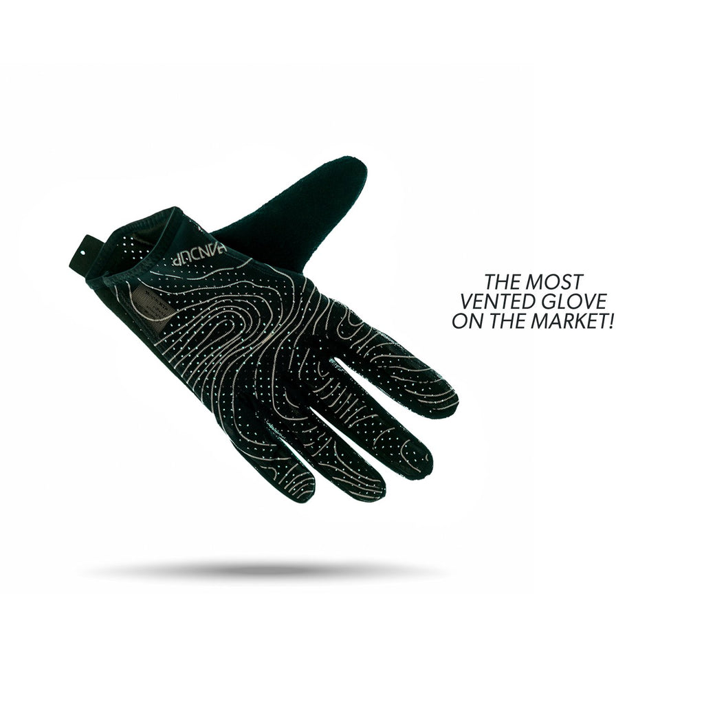 Summer LITE Gloves - Topo Map Black - UrbanCycling.com