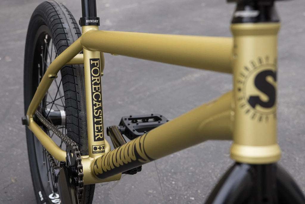 Sunday Forecaster (FC) Broc Raiford Signature 21″ Complete BMX Bike - Matte Metallic Gold (RHD) - UrbanCycling.com