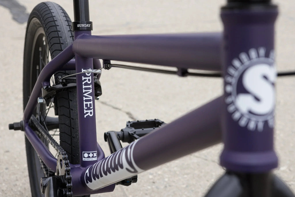 Sunday Primer 21″ Complete BMX Bike - Matte Midnight Purple - UrbanCycling.com