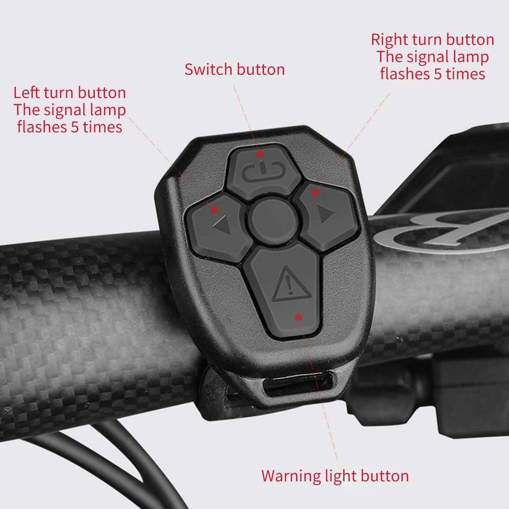 tBicycle Turn Signal Taillight USB Rechargeable Bicycle Tail Rear Light Turn Signal Braking Warning Wireless LED Ultra Bright LED Safety Warning Bike Brake Rear Lights Wireless Remote Control Modes Waterproof Suitable For Mountain Bike Road Bicycle - UrbanCycling.com