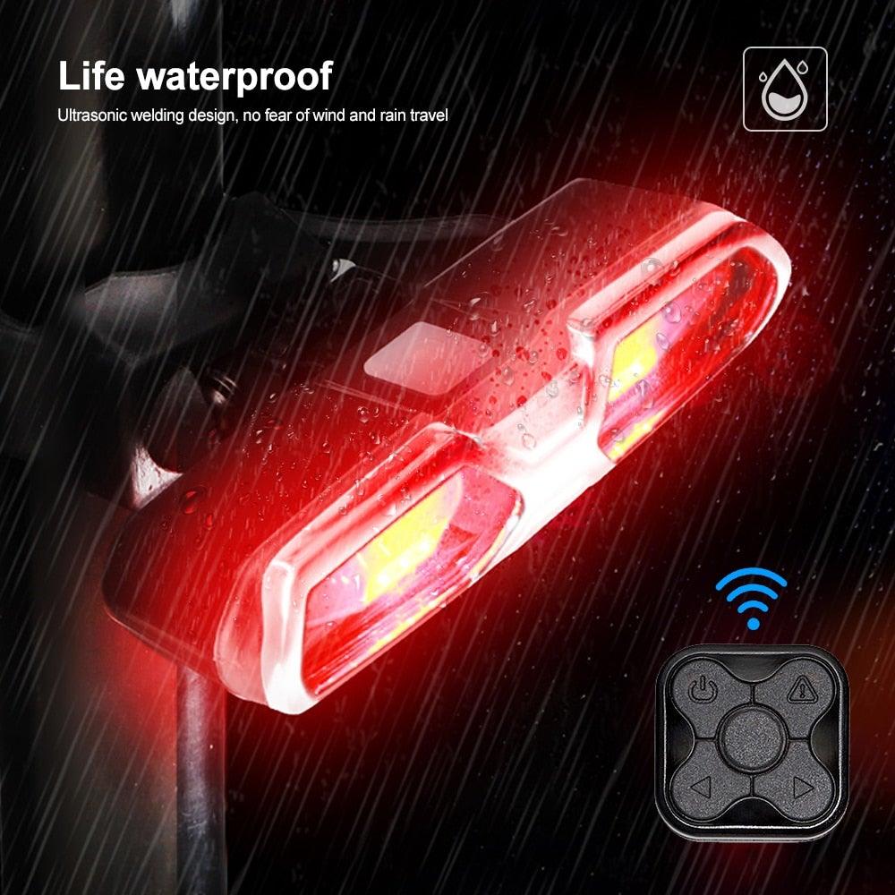 Turn Signals For Bicycle Light Bicycle Taillight Led Light With USB Charging Bicycle Lighting Safety Warning Brake Light Remote Control Bike Rear Light Back USB Rechargeable Safety Warning Cycling Light Fits On Any Road Bicycle - UrbanCycling.com