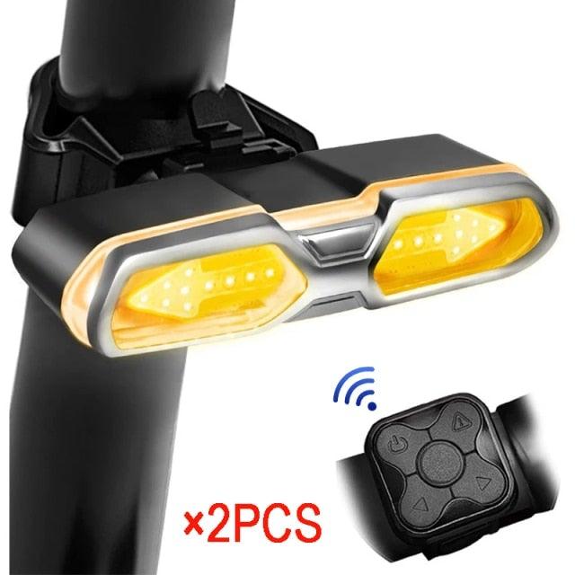 Turn Signals For Bicycle Light Bicycle Taillight Led Light With USB Charging Bicycle Lighting Safety Warning Brake Light Remote Control Bike Rear Light Back USB Rechargeable Safety Warning Cycling Light Fits On Any Road Bicycle - UrbanCycling.com