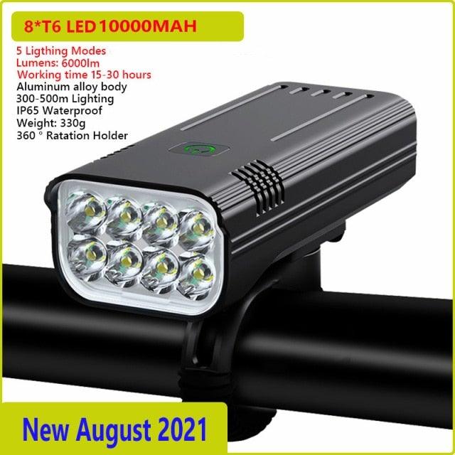 Ultra Bright Bicycle Light USB Rechargeable LED Bike Headlight Waterproof Bike Flashlight USB Rechargeable Bike Lights Front And Back 8 LED Bicycle Lights Front 5 Light Modes 15 - 30 Hours Working Time - UrbanCycling.com