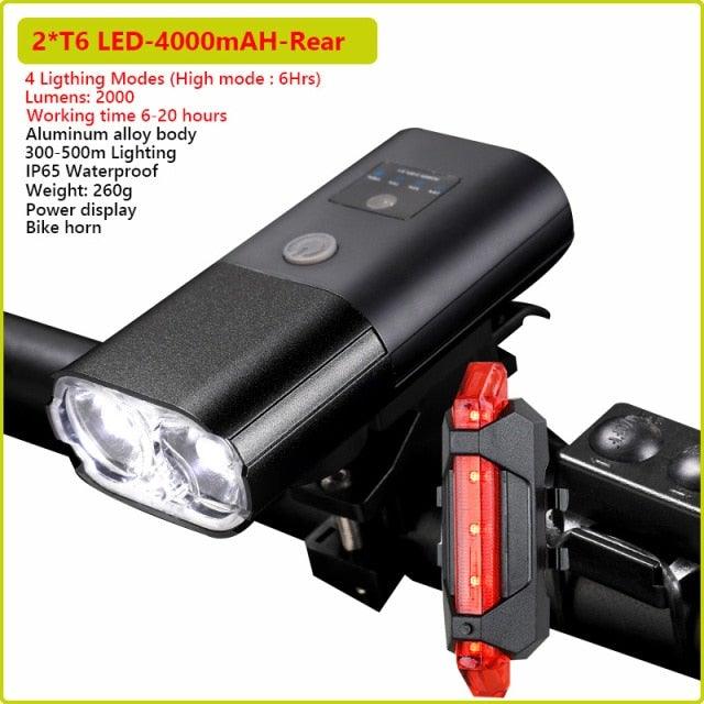 Ultra Bright Bicycle Light USB Rechargeable LED Bike Headlight Waterproof Bike Flashlight USB Rechargeable Bike Lights Front And Back 8 LED Bicycle Lights Front 5 Light Modes 15 - 30 Hours Working Time - UrbanCycling.com