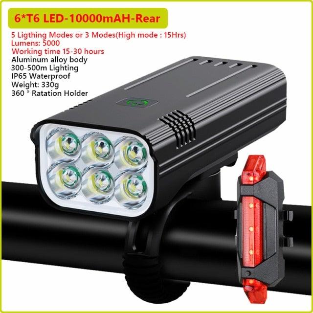 Ultra Bright Bicycle Light USB Rechargeable LED Bike Headlight Waterproof Bike Flashlight USB Rechargeable Bike Lights Front And Back 8 LED Bicycle Lights Front 5 Light Modes 15 - 30 Hours Working Time - UrbanCycling.com