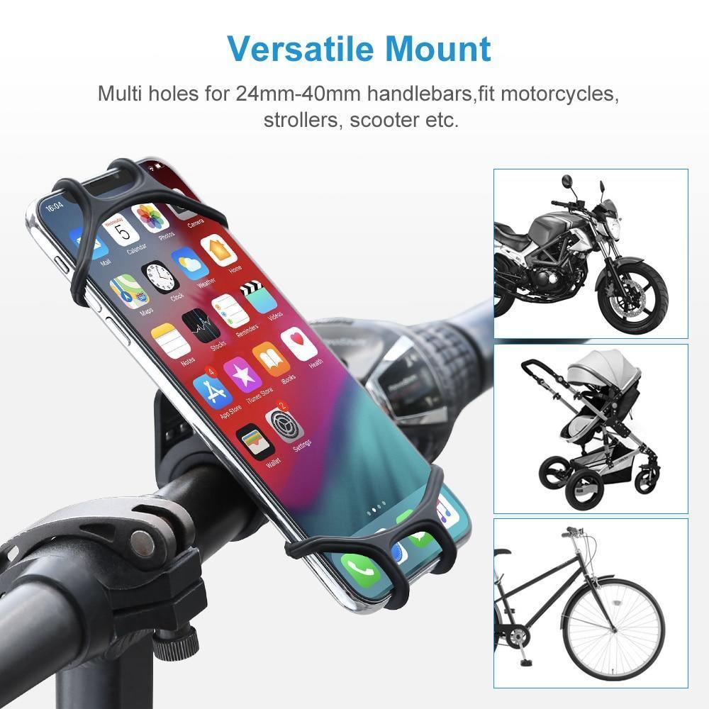 Unbreakable Bike Black Mount Phone Bicycle Mobile Cellphone Holder Motorcycle Support - UrbanCycling.com
