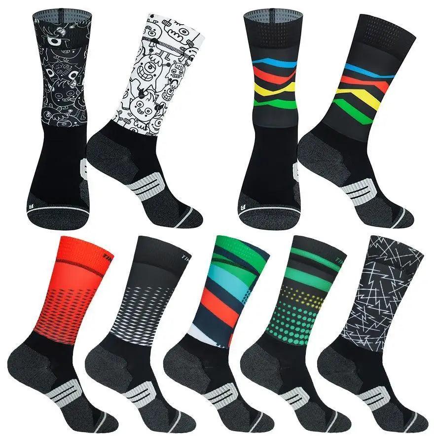 Unisex Anti Slip Socks Professional Bike Street Sports Socks Cycling Socks For Men And Women Breathable Socks 37 - 44 - UrbanCycling.com