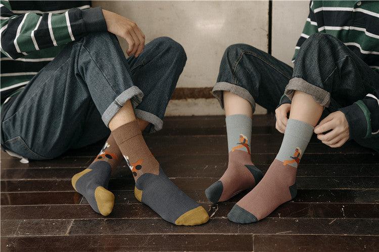 Unisex Painting Style Crew Socks Women Streetwear Skateboard Sport Cycling Designer Socks For Men And Women - UrbanCycling.com