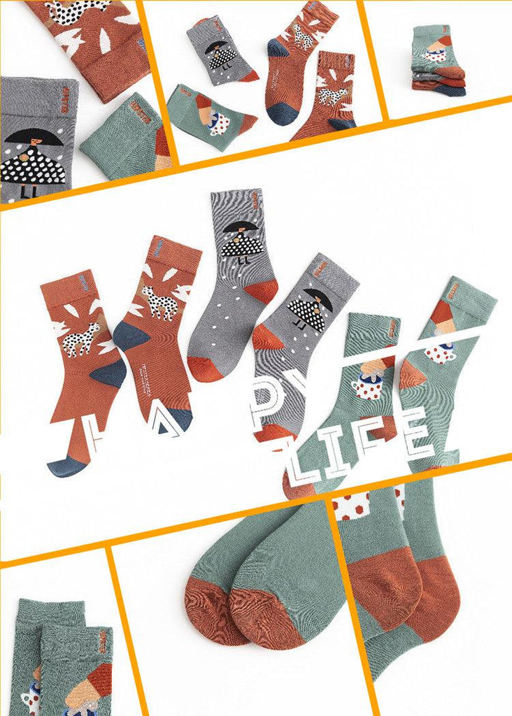 Unisex Painting Style Crew Socks Women Streetwear Skateboard Sport Cycling Designer Socks For Men And Women - UrbanCycling.com