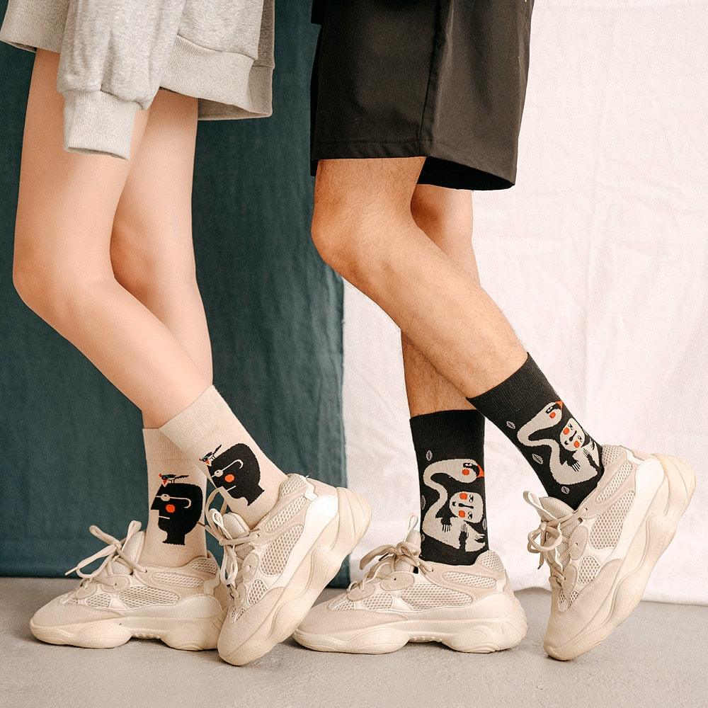 Unisex Painting Style Crew Socks Women Streetwear Skateboard Sport Cycling Designer Socks For Men And Women - UrbanCycling.com