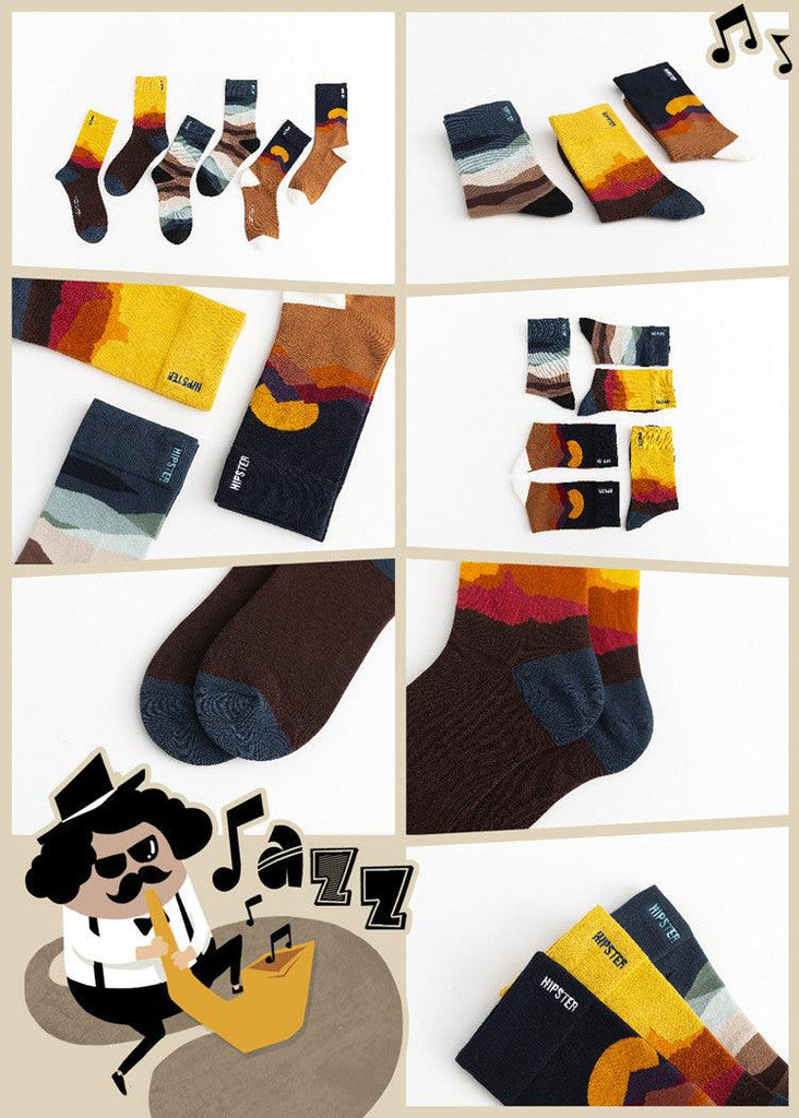 Unisex Painting Style Crew Socks Women Streetwear Skateboard Sport Cycling Designer Socks For Men And Women - UrbanCycling.com