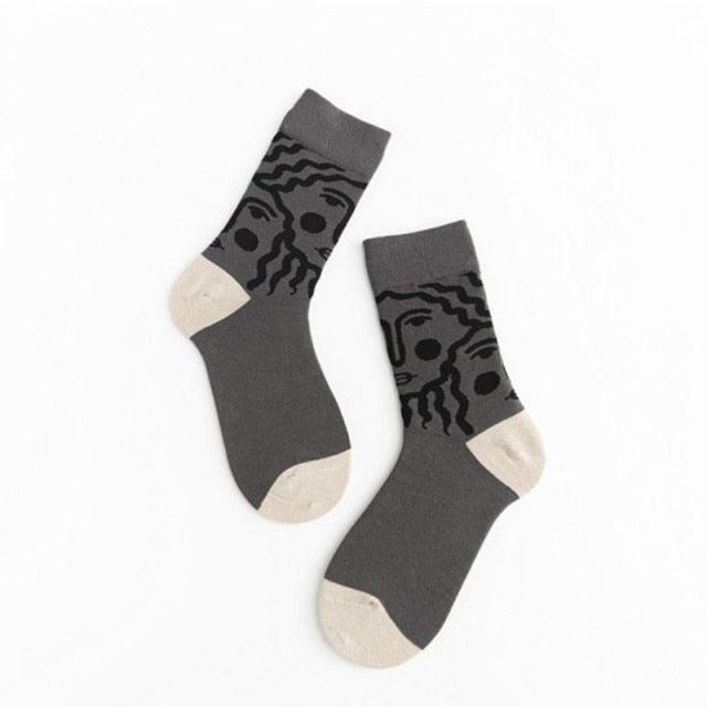 Unisex Painting Style Crew Socks Women Streetwear Skateboard Sport Cycling Designer Socks For Men And Women - UrbanCycling.com