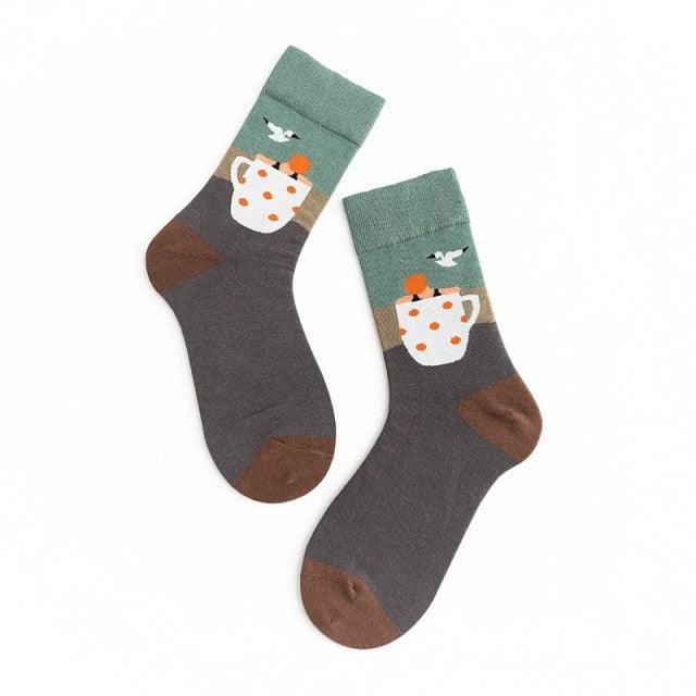 Unisex Painting Style Crew Socks Women Streetwear Skateboard Sport Cycling Designer Socks For Men And Women - UrbanCycling.com