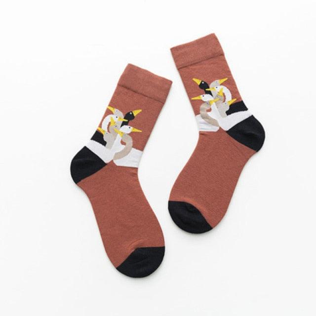 Unisex Painting Style Crew Socks Women Streetwear Skateboard Sport Cycling Designer Socks For Men And Women - UrbanCycling.com